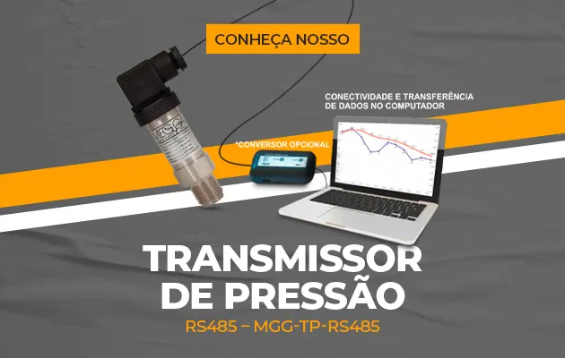 Conheça nosso Transmissor de pressão  RS485, MGG-TP-RS485