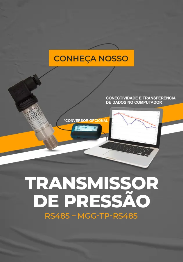 Conheça nosso Transmissor de pressão  RS485, MGG-TP-RS485