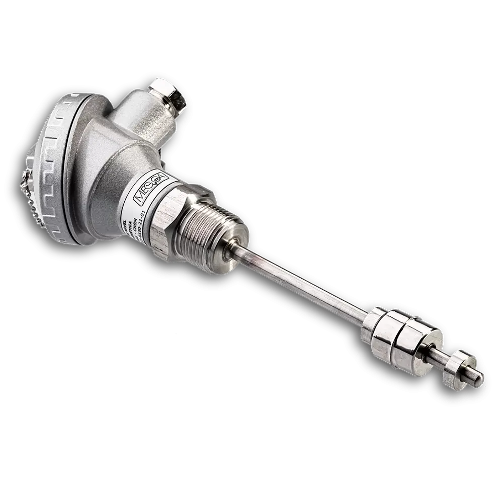 Chave de nível tipo boia magnética MGG-CNBM com haste em inox