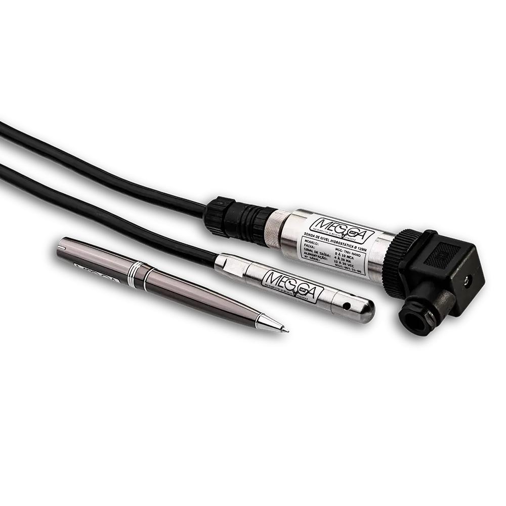 Sonda de nível hidrostática MGG-TNH-NANO de 12 mm com cabo