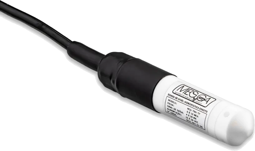 Sonda de nível MGG-TNH-TF com invólucro em PTFE e cabo de poliuretano