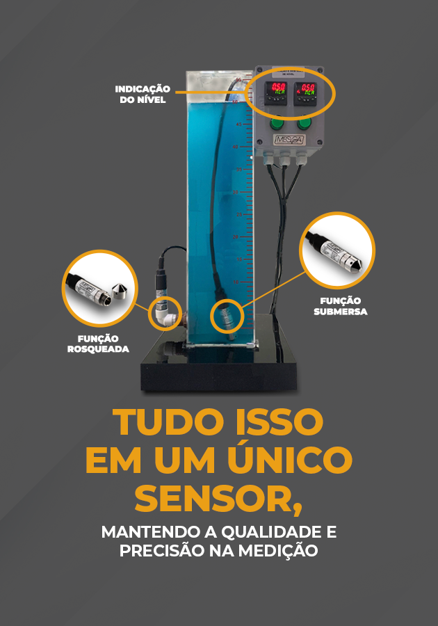 Tudo isso em um único sensor, mantendo a qualidade e precisão na medição.